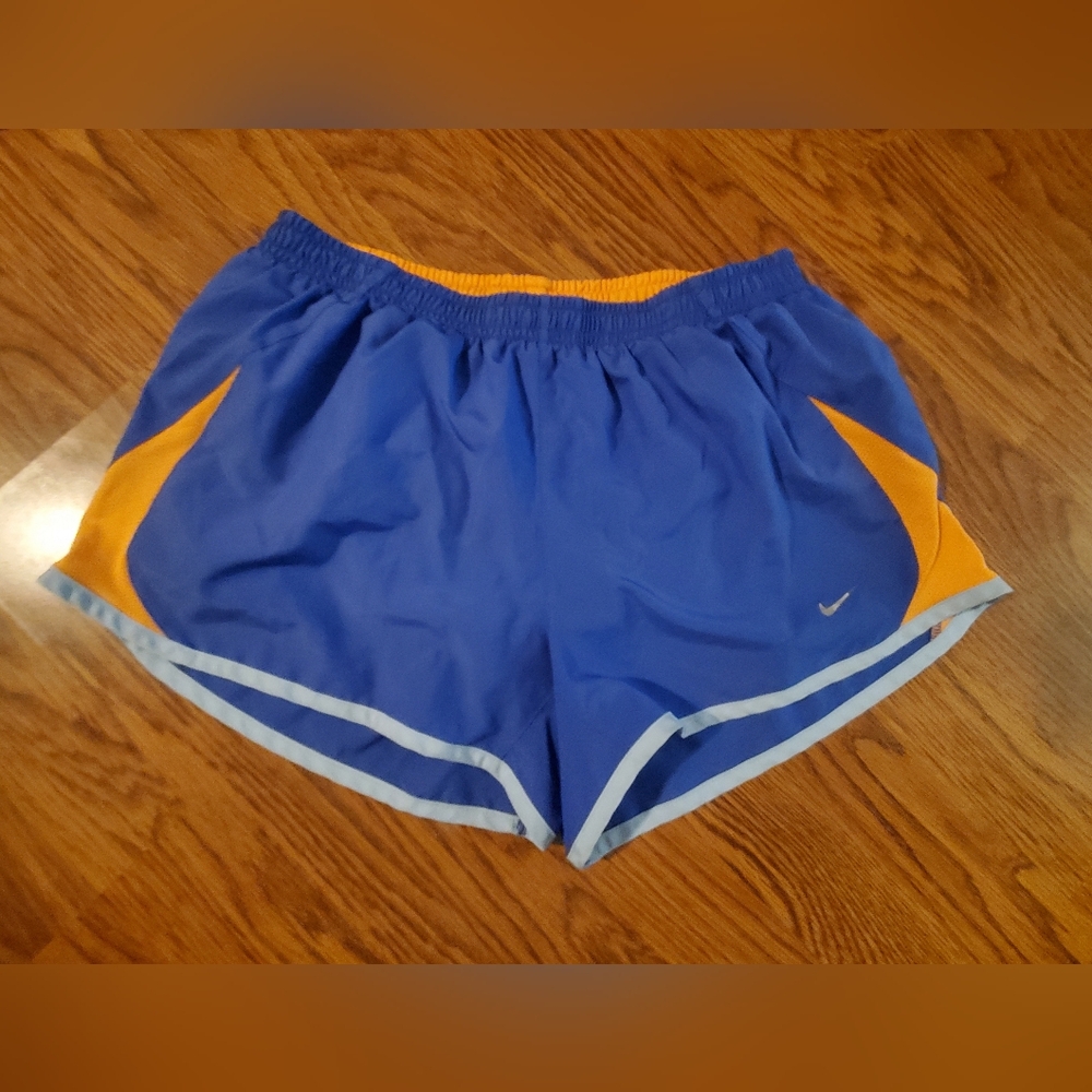 Nike Women's Athletic Shorts in Blue and Orange